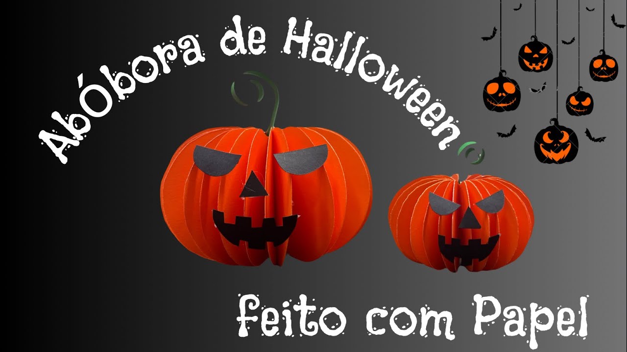 DIY: Como Fazer uma Abóbora de Halloween de Papel