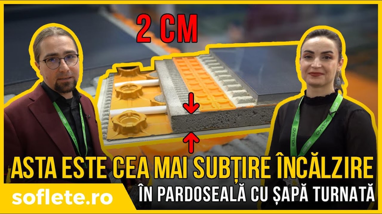Cea mai SUBȚIRE ÎNCĂLZIRE ÎN PARDOSEALĂ cu șapă turnată