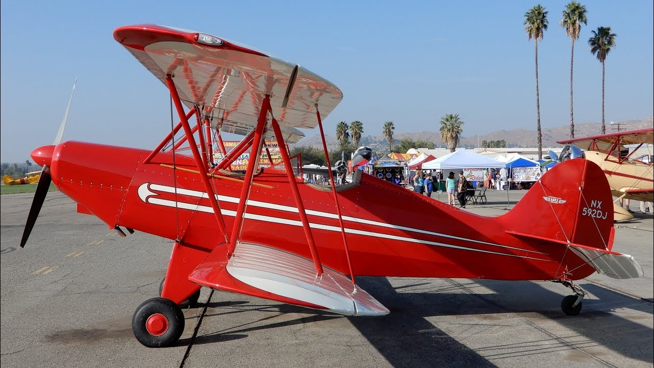 HATZ Bi-Plane Action and Grass Landings at Flabob Airport