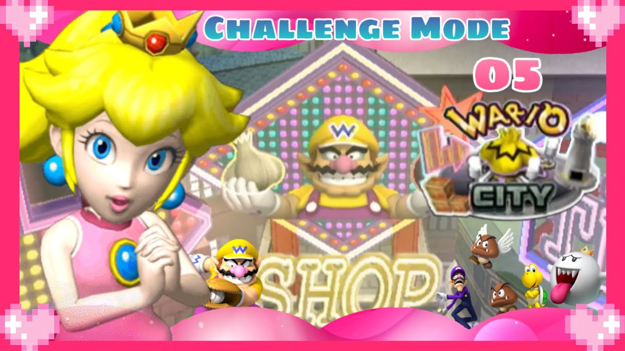 💗 Mario Super Sluggers (Challenge Mode) Wario City - Peach Gameplay 💗