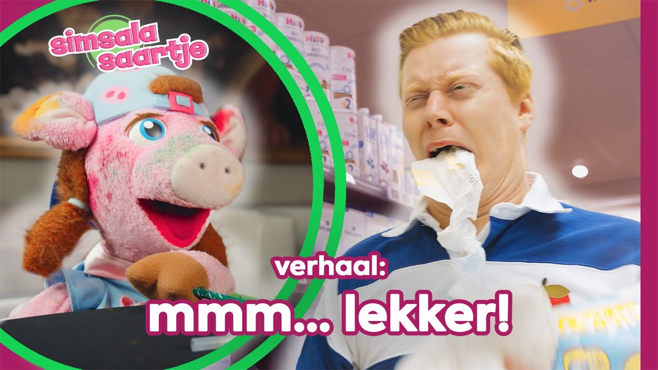 MMMM... LEKKER! 🧻🍫 | SIMSALA SAARTJE 🐽 | Educatieve kleutertelevisie | Letter M | Hakken en plakken