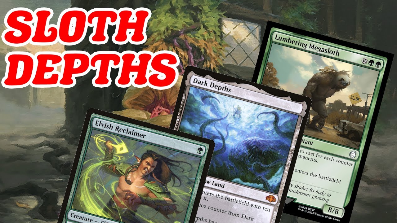 SLOTH DEPTHS! Legacy monogreen Lumbering Megasloth aggro combo MTG