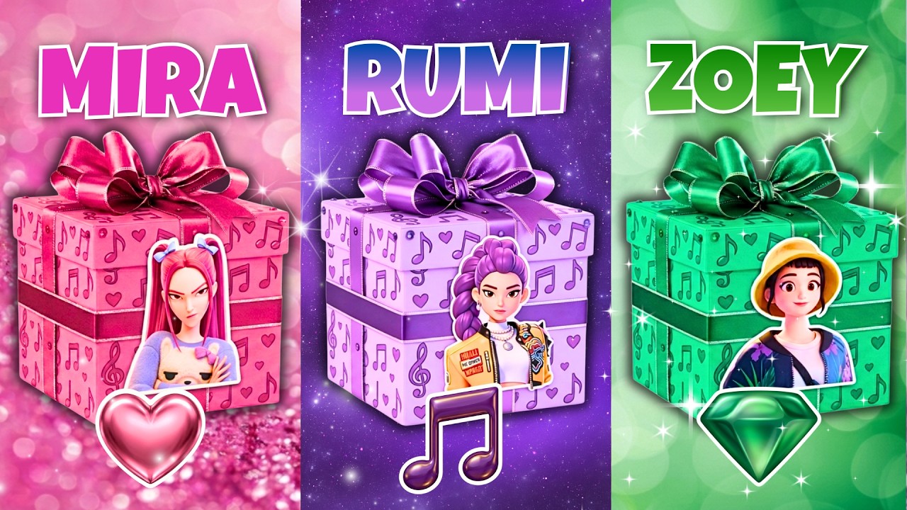 CHOOSE YOUR GIFT...! 🎁 Kpop Demon Hunter Edition  🎤 || Pink, Purple  vs Green 💖💜💚 | Funny Quiz