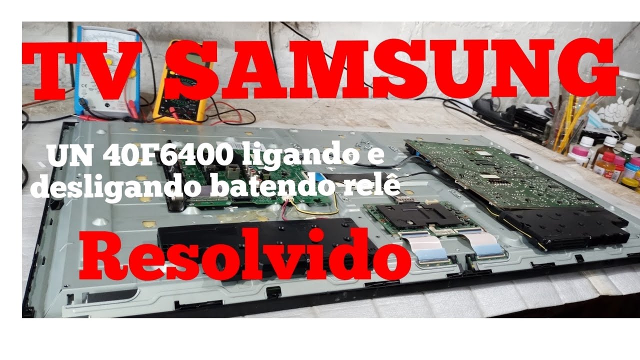TV SAMSUNG LIGANDO E DESLIGANDO- Batendo relé