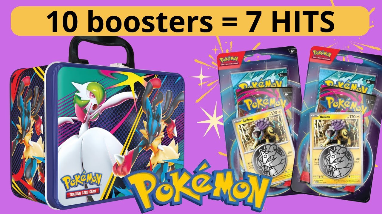 Valisette pokemon et duopack qui Déchire, 10 boosters = 7 HITS