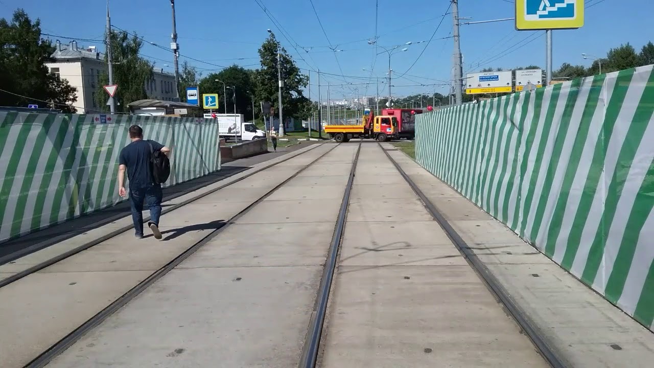 Глазами водителя трамвая. Москва. Маршрут 6. От м. Сокол до Восточного моста.