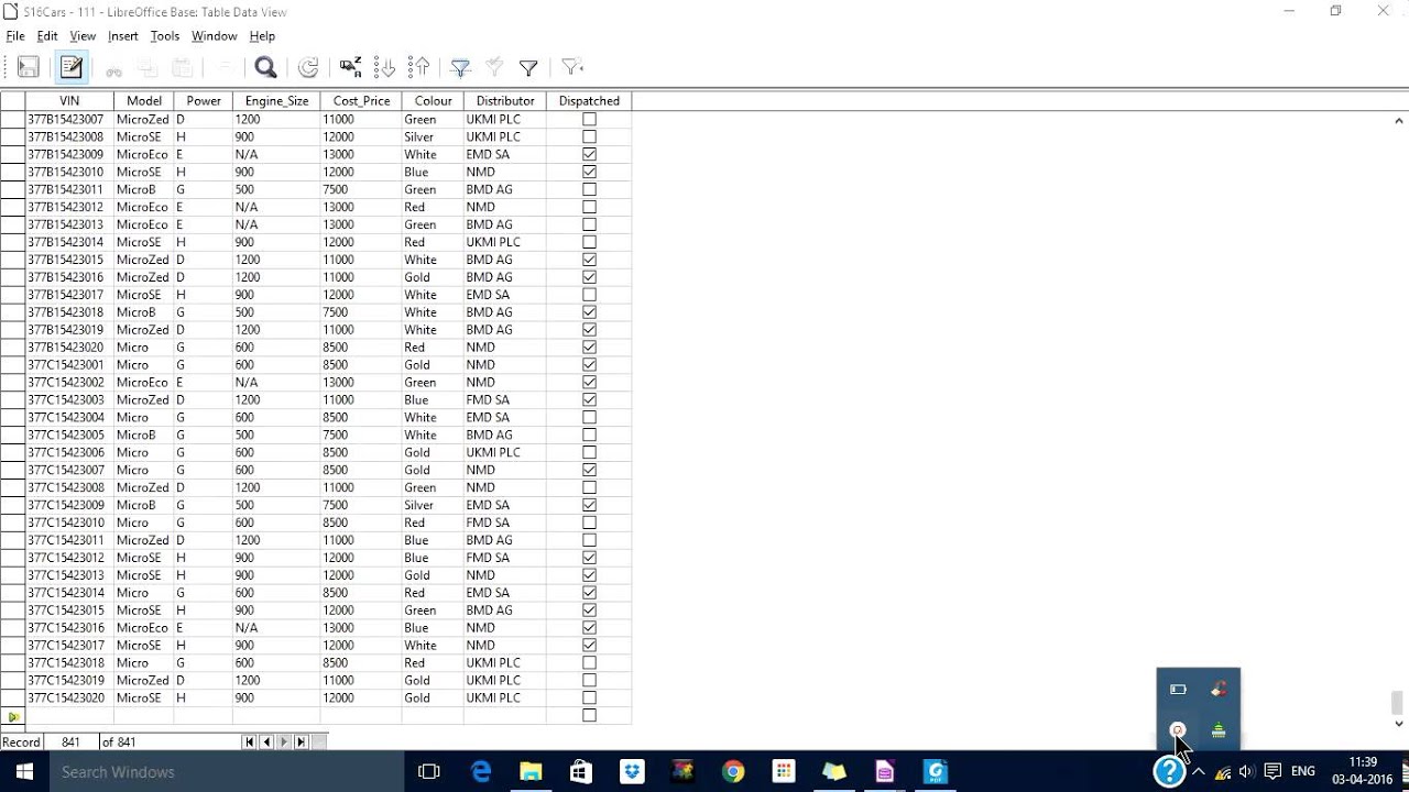 LibreOffice Base Table Relationships