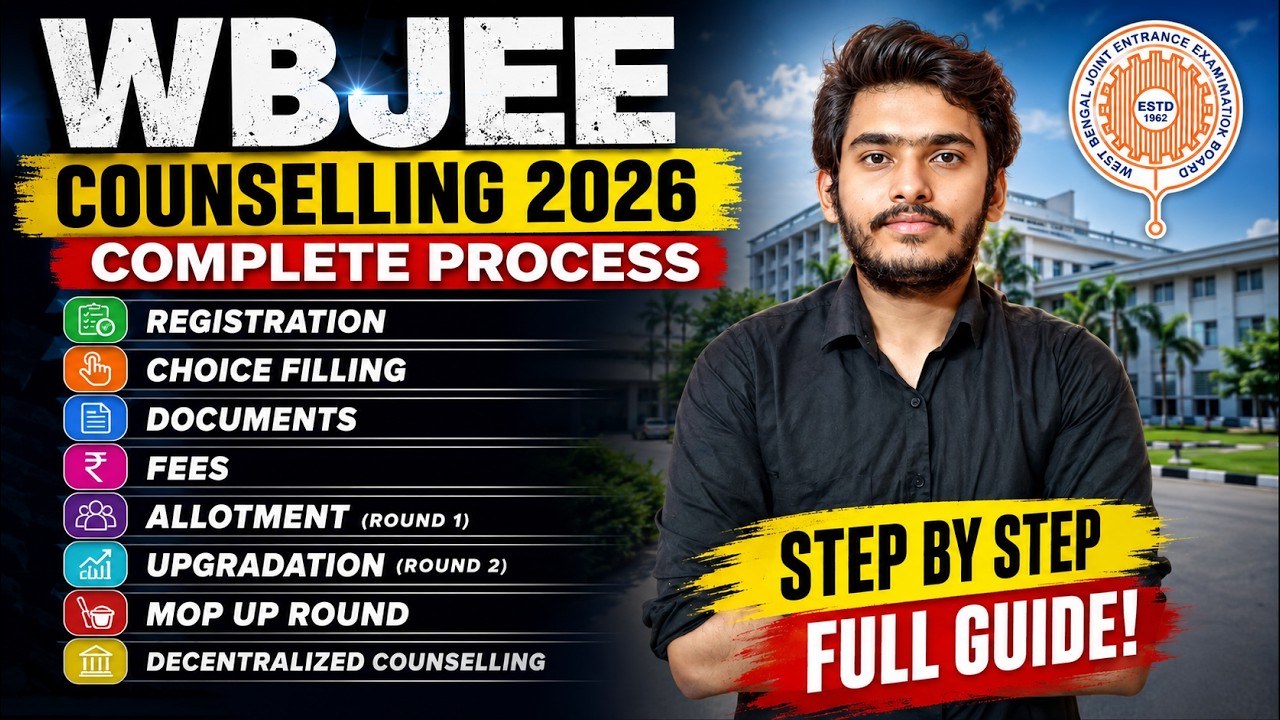 WBJEE Counselling Process 2026✅ | Registration, Choice Filling, Documents, Fees | WBJEE 2026 #wbjee