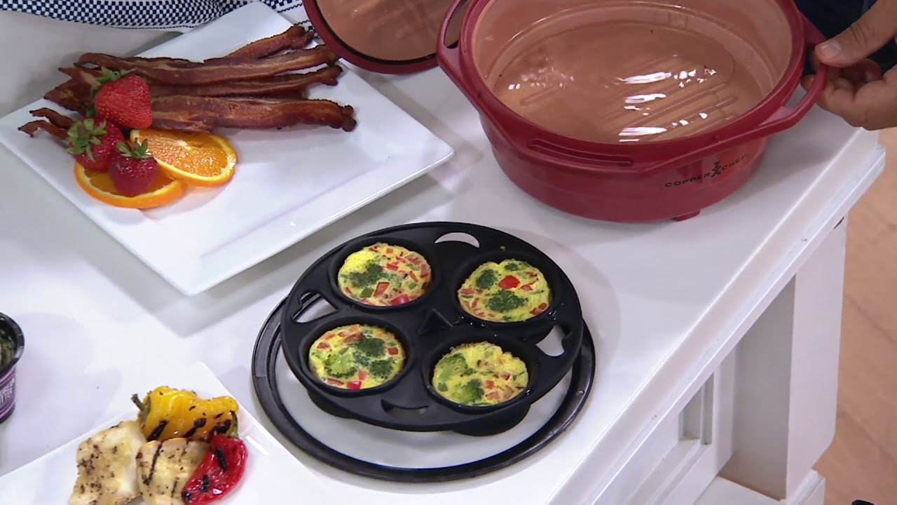 Copper Chef Microwave Grill with Grill Press Lid and Accessories on QVC