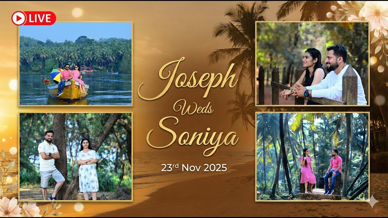 Wedding Ceremony of Joseph With Soniya || Watch Live 🔴