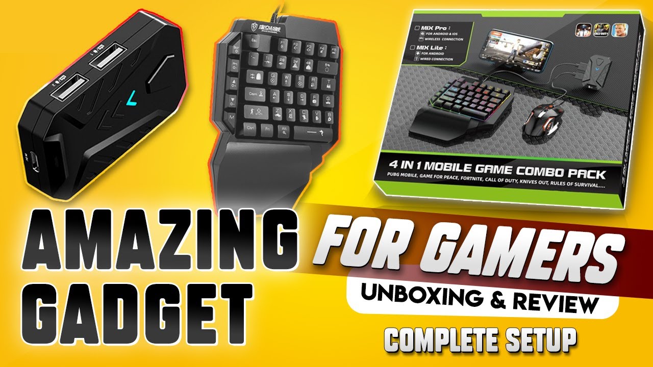 Play Mobile Games With USB Keyboard and Mouse | Combo Mobile Gaming Set PUBG | MIX PRO Setup PUBG