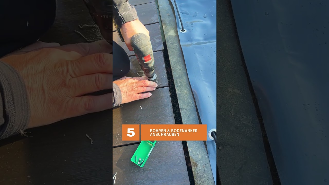 Aufblasbare Poolplane Montage in 30 Sekunden!  #gartenhacks #pool #diy #handwerk