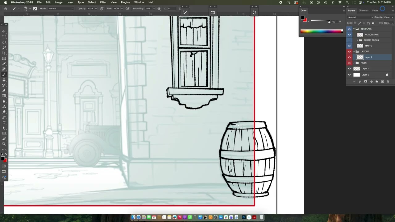 3 point perspective city cleanup