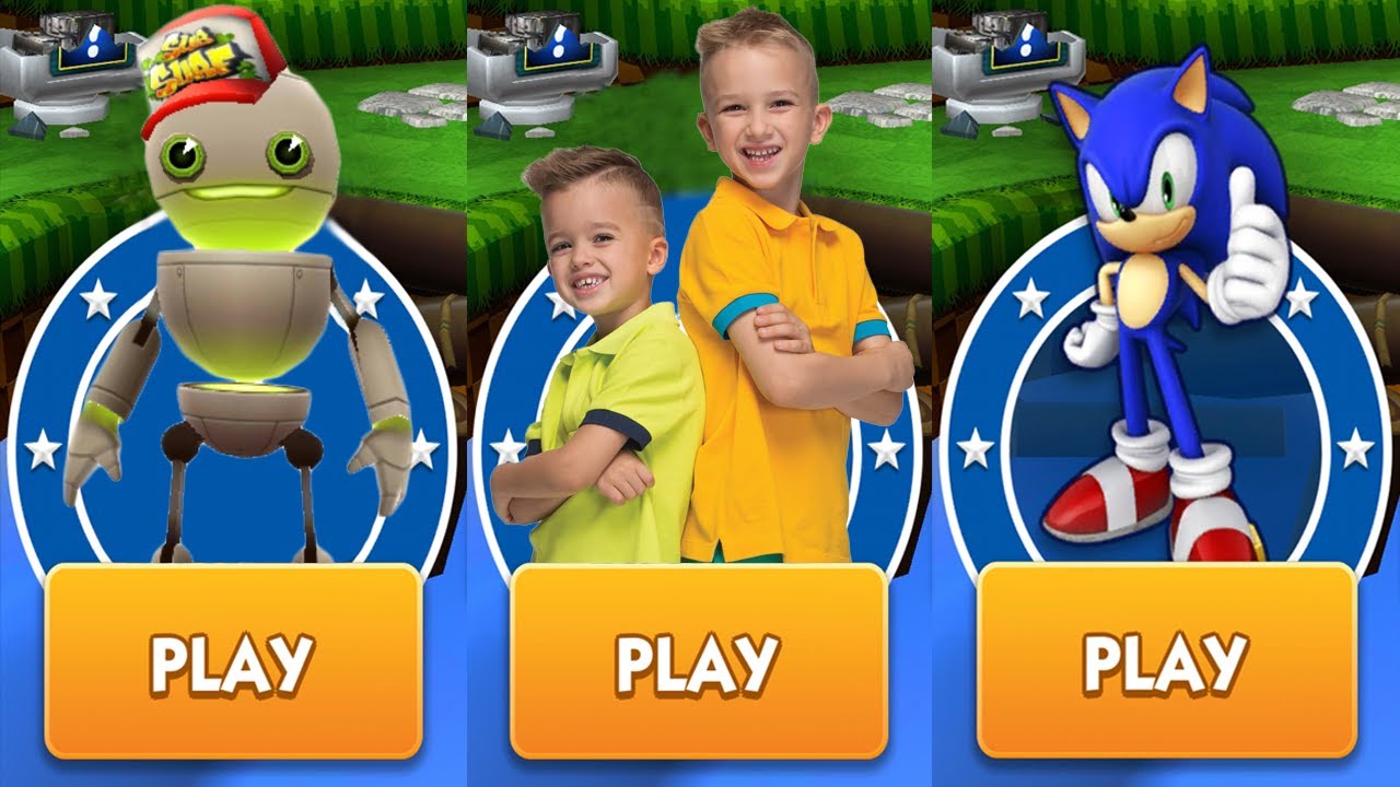 Sonic Dash vs Subway Surfers vs Vlad & Niki Run Android Gameplay HD