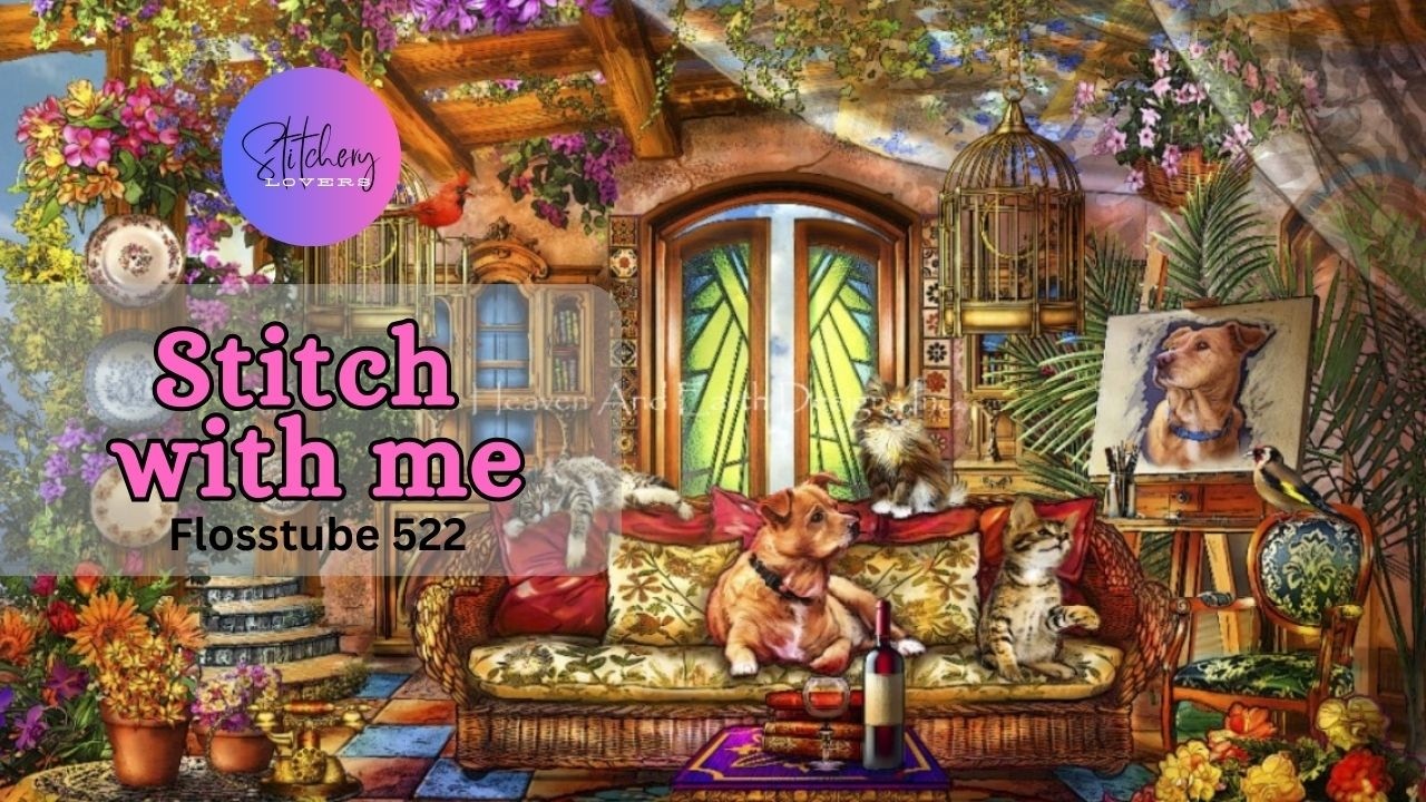 STITCH WITH ME: Stitch Along with HAED Mini Summer Room | Flosstube #522 | STITCHERY LOVERS