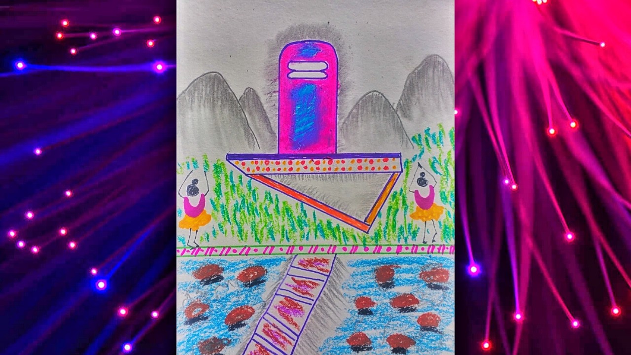 OM Namah Shivay ! How to Republic day draw Shivling ! #Ashivling @artistmanojnayak