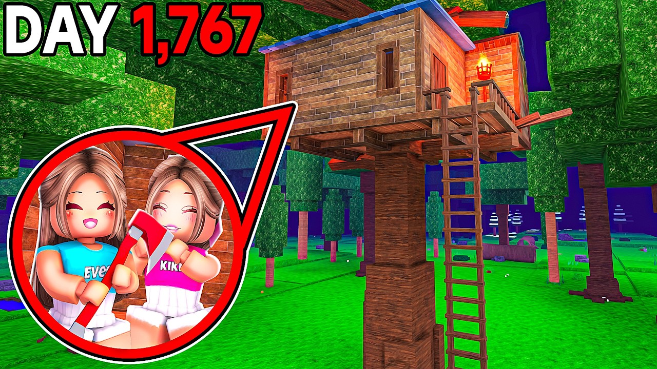 SURVIVING In A TREEHOUSE in 99 Nights in The Forest Roblox!