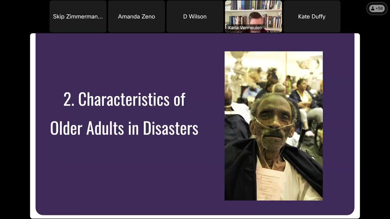 Special Topics Training Older Adults and Disasters
