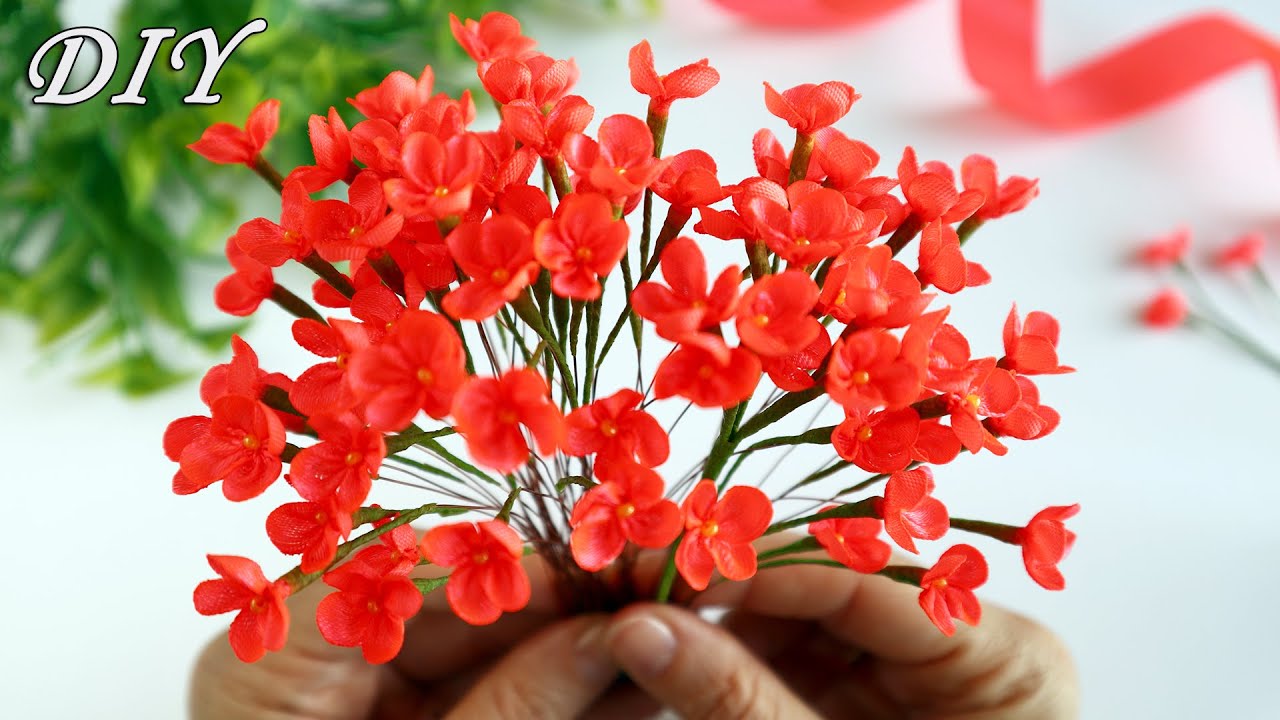 ✨ Каланхоэ из лент🤩 Интерьерные цветы своими руками МК/DIY