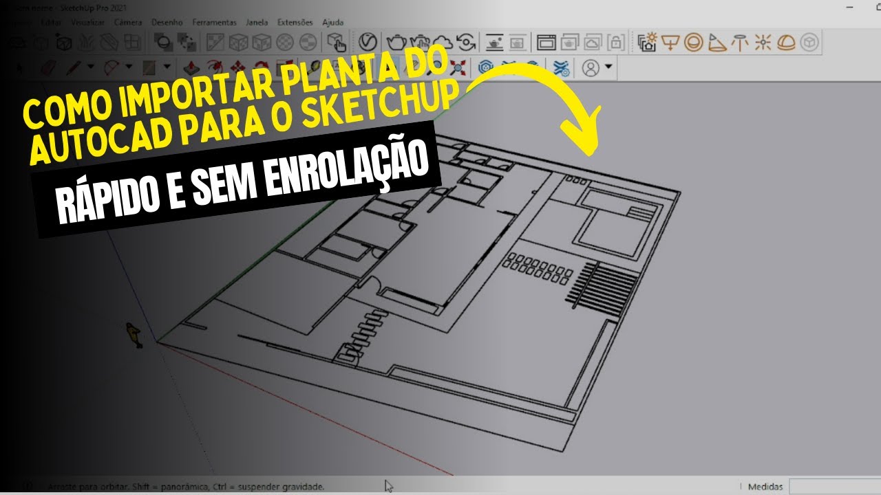 COMO CONVERTER/IMPORTAR ARQUIVO DO AUTOCAD (DWG) PARA SKETCHUP NA ESCALA CORRETA l ATUALIZADO 2022