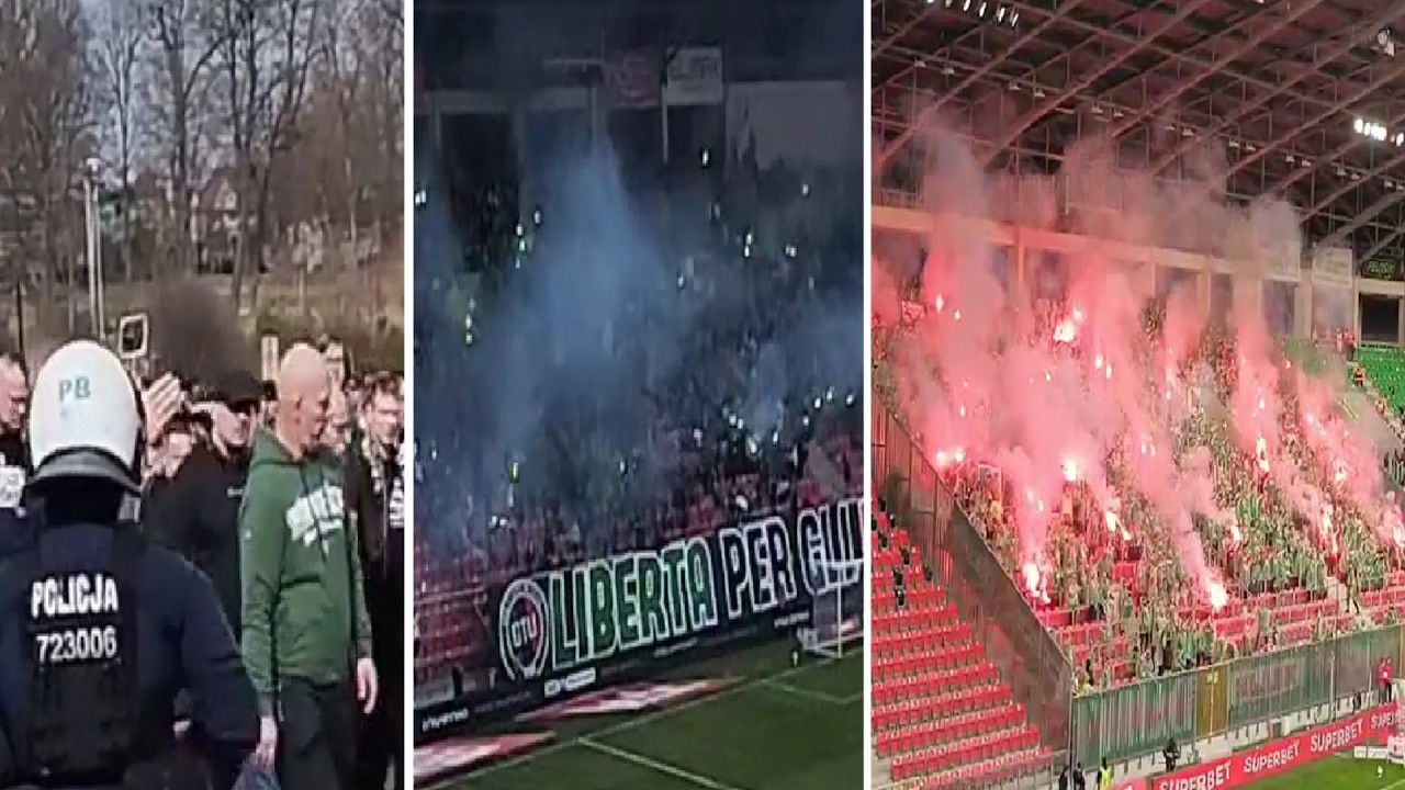 PRZEMARSZ KIBICÓW NA STADION * zaDYMa NA STADIONIE W TYCHACH * RACOWISKO ŚLASKA * DOPING 15.03.2026