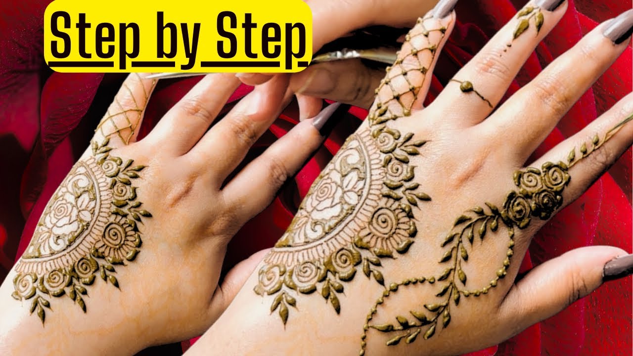 Mesmerising Henna Design Revealed | Easy Festive Henna Design