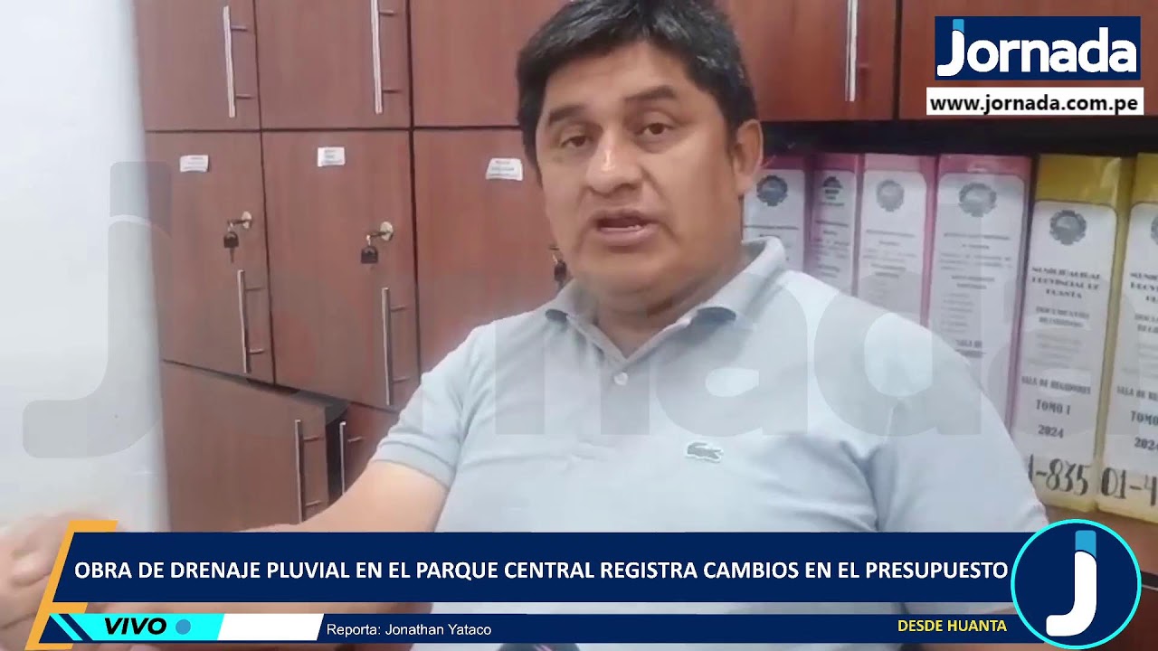 Huanta: Obra de drenaje pluvial en el parque central registra cambios en el presupuesto