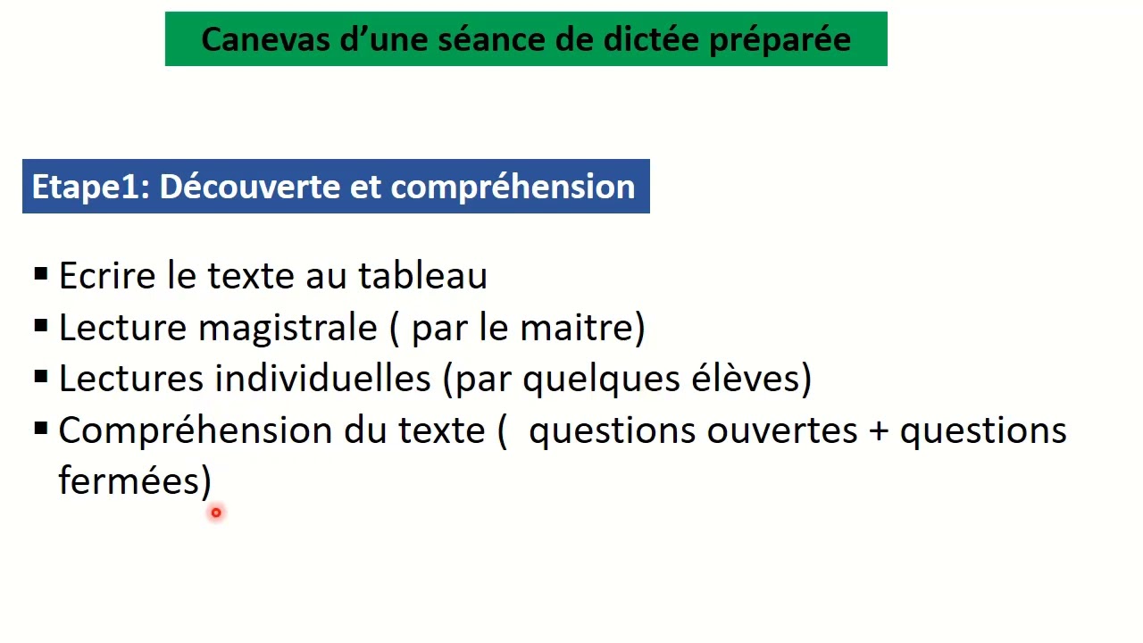 Enseignement de la dictée