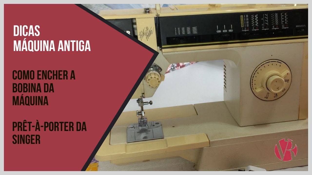 Máquina Antiga  Singer Prêt-à-Porter 6630C - Como encher a bobina e puxar a linha para cima