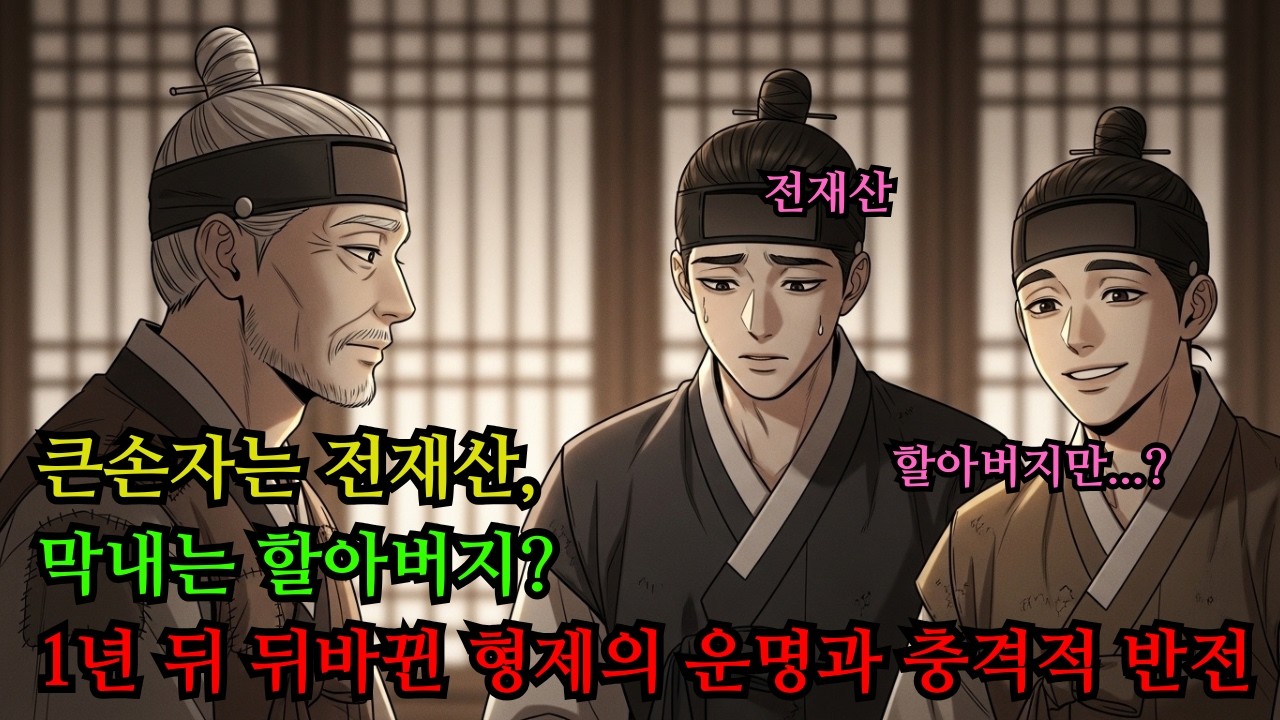큰손자는 전재산, 막내는 할아버지만? 1년 후 충격적 반전ㅣ설화,야담,민담,전설,옛날이야기,수면동화