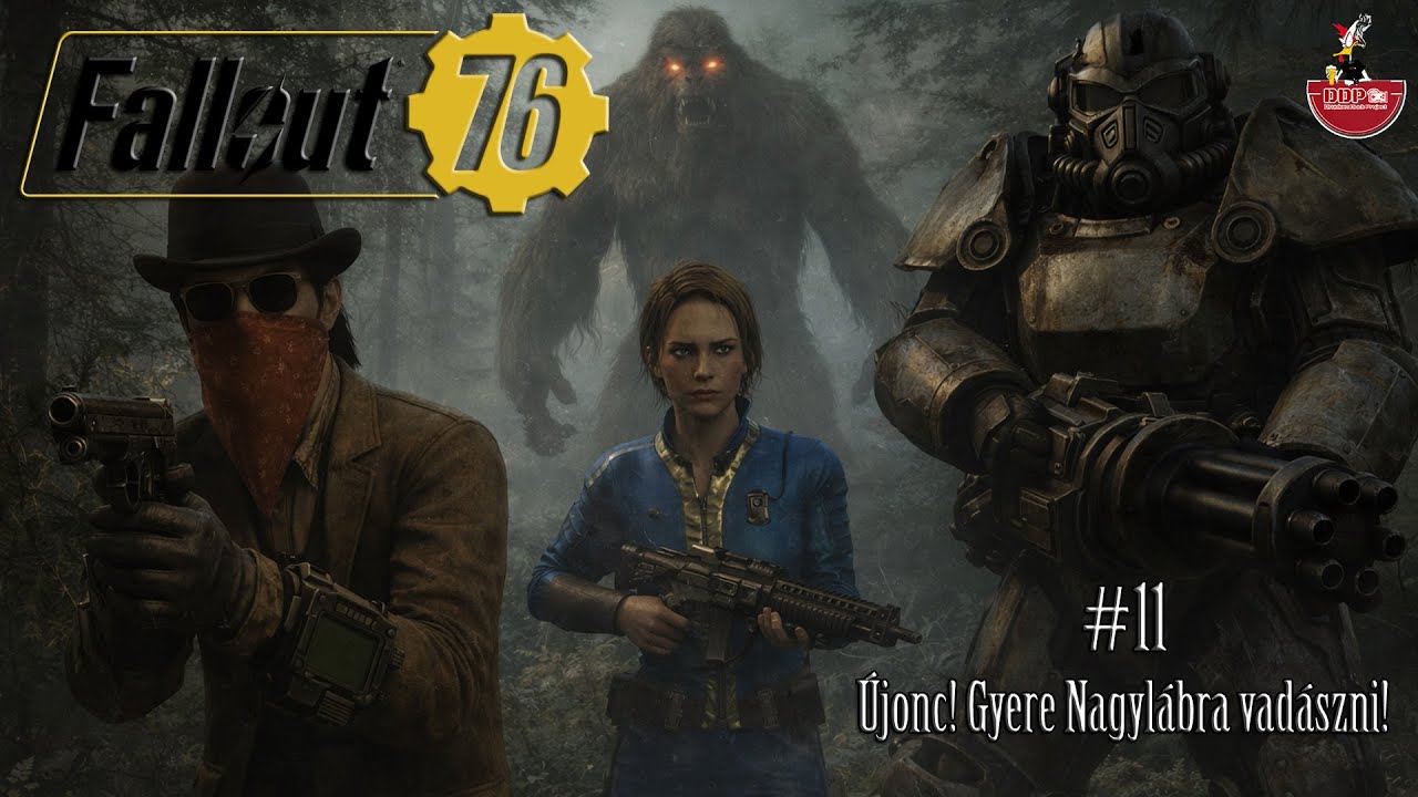 Fallout 76 - Magyar nyelven | Pedro&Rif&Sziszy | #11 Újonc! Gyere Nagylábra vadászni!