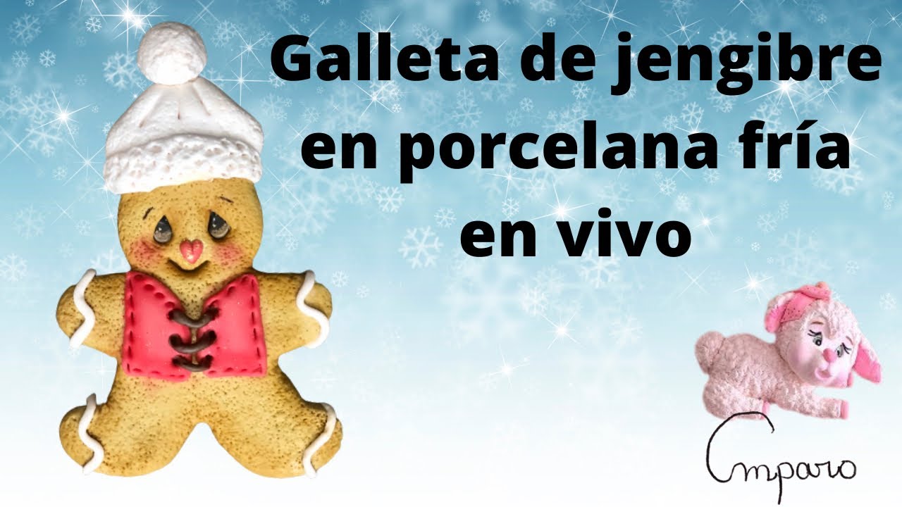 Galleta de jengibre en porcelana fría en vivo