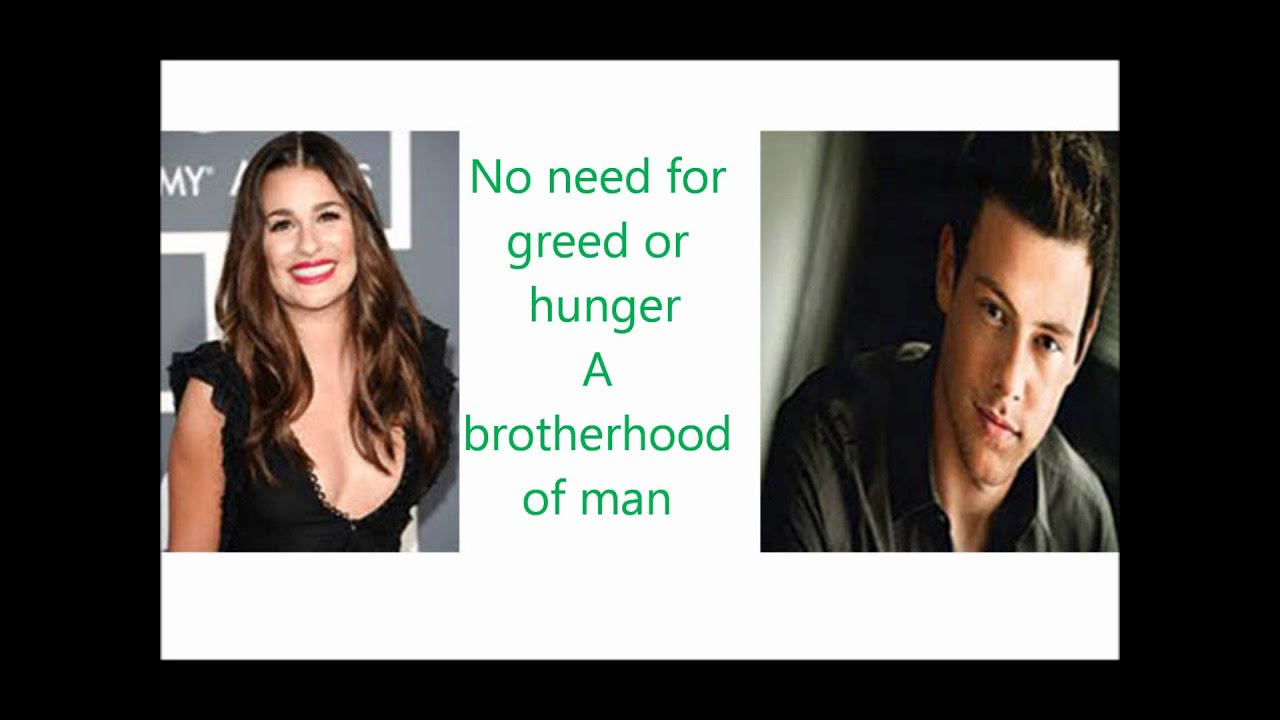 Glee Imagine Lyrics