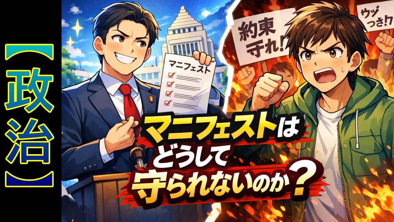 【政治】マニフェストは、どうして守られないのか？