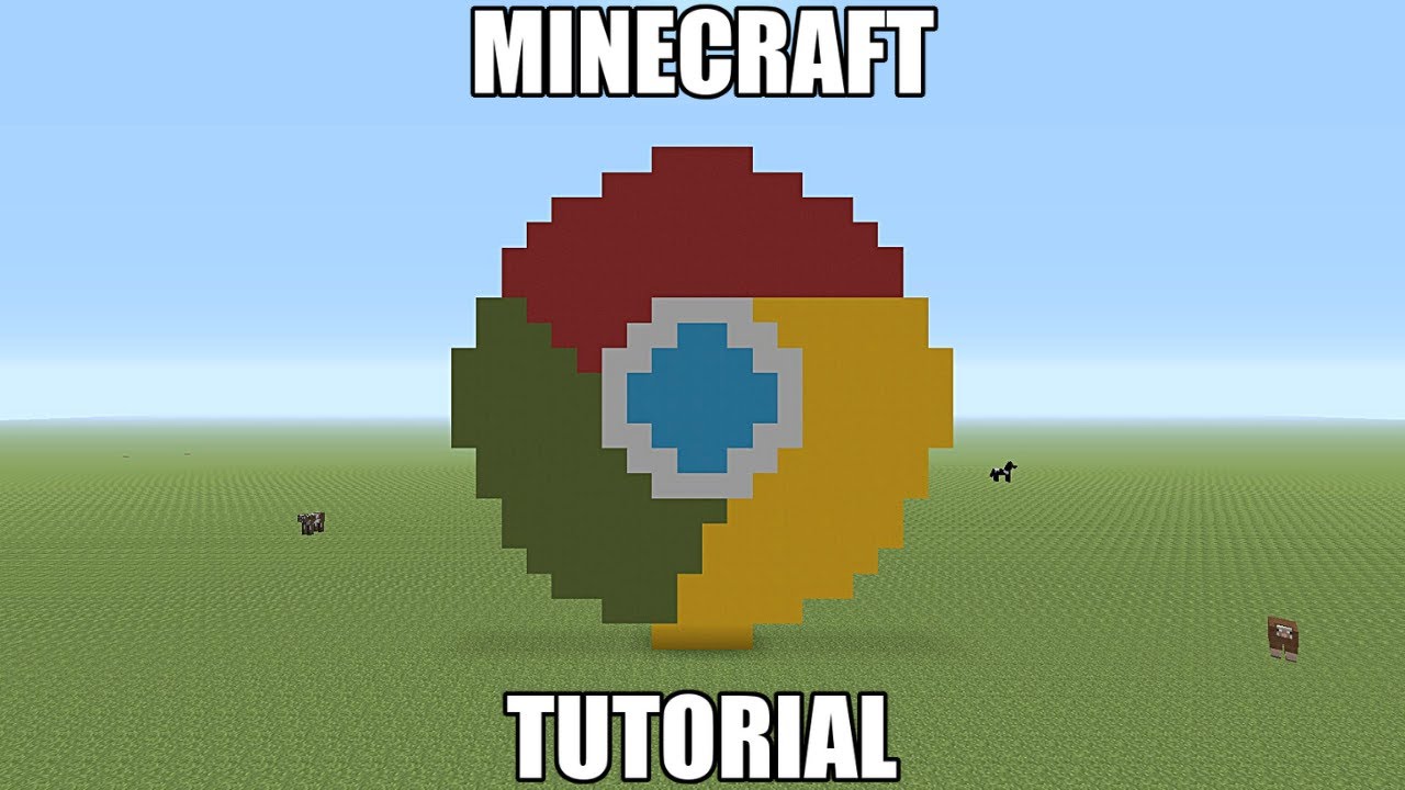 Урок по пиксельной графике Minecraft — логотип Google Chrome