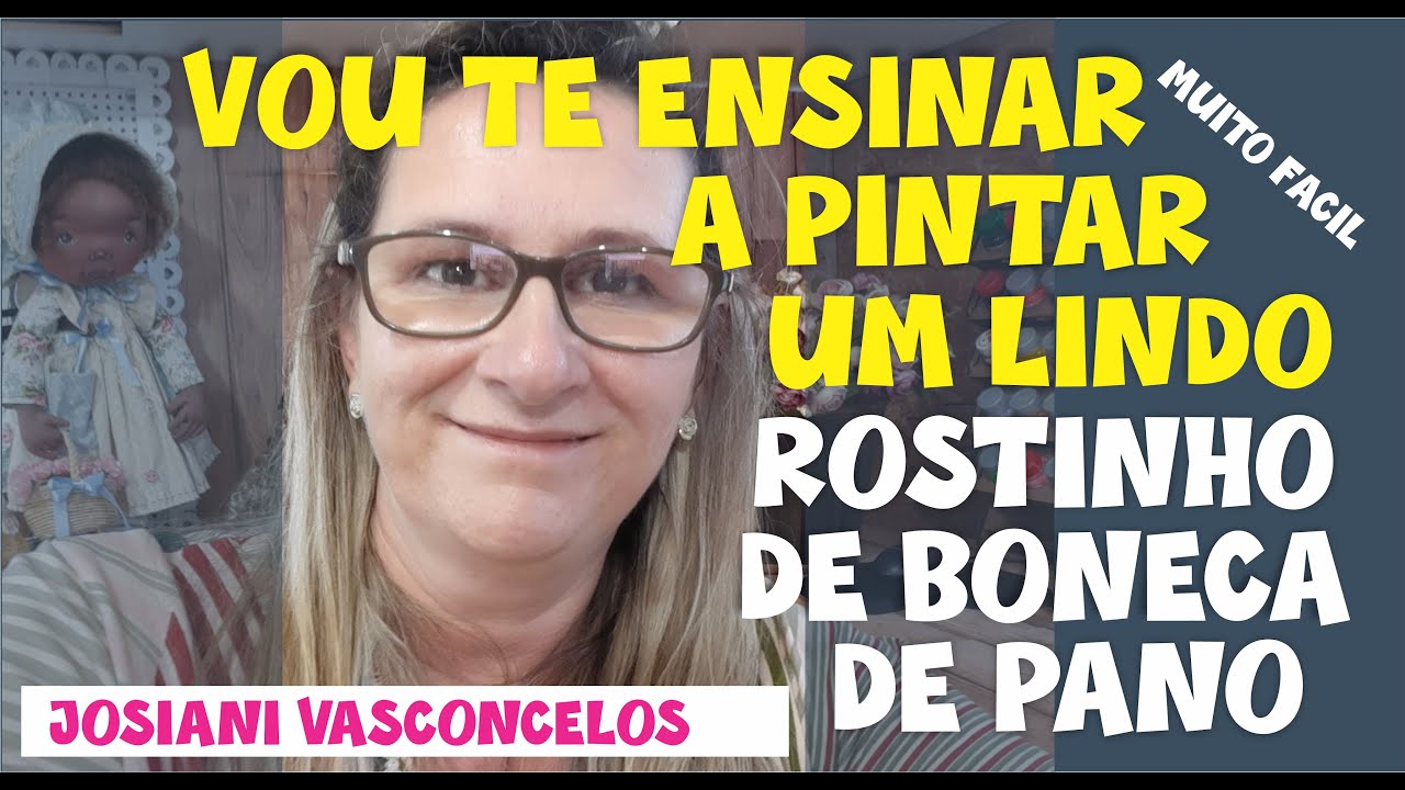 Como Pintar um Rostinho de boneca de pano