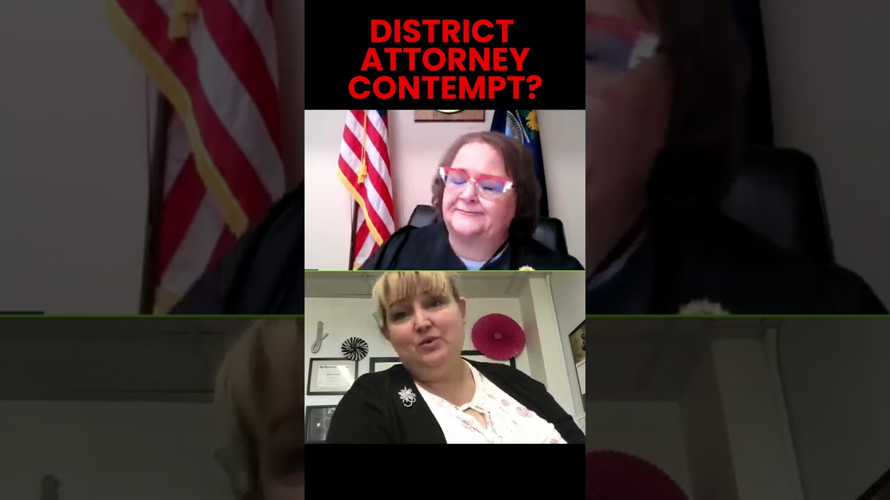DISTRICT ATTORNEY HELD IN CONTEMPT???  Did the District Attorney Cross The Line With Judge Webster?