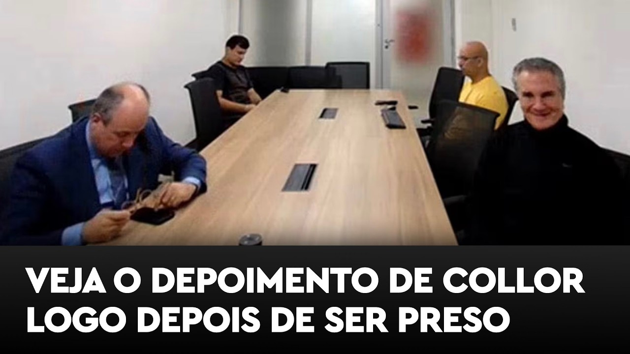 Veja o depoimento completo de Collor logo ap&oacute;s ser preso - Audi&ecirc;ncia de cust&oacute;dia