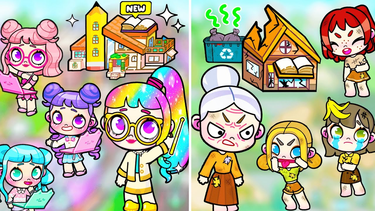 БЕДНАЯ ШКОЛА vs БОГАТАЯ ШКОЛА В АВАТАР ВОРЛД | Toca Life World