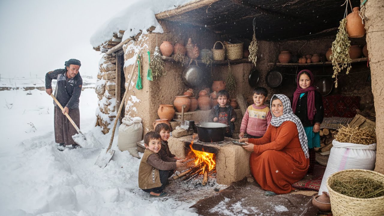 Coldest Day with 25cm of Snow: -63°C | Life in a Cave