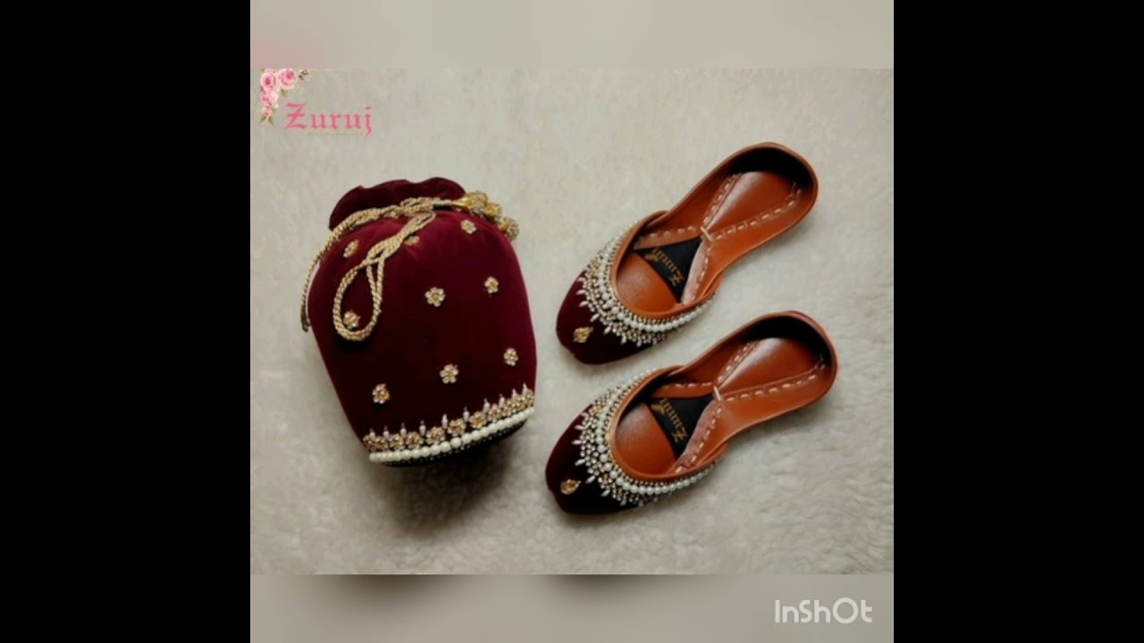 Zuruj latest khussa collection with matching potli poutches 2021-22#girls#women#wedding#events