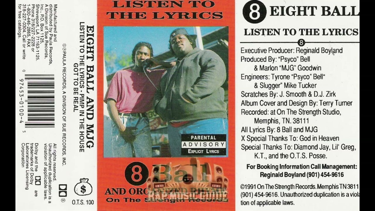 8Ball & MJG - Listen To The Lyrics (Lyrics Of A Pimp) [Instrumental] | 1991 |