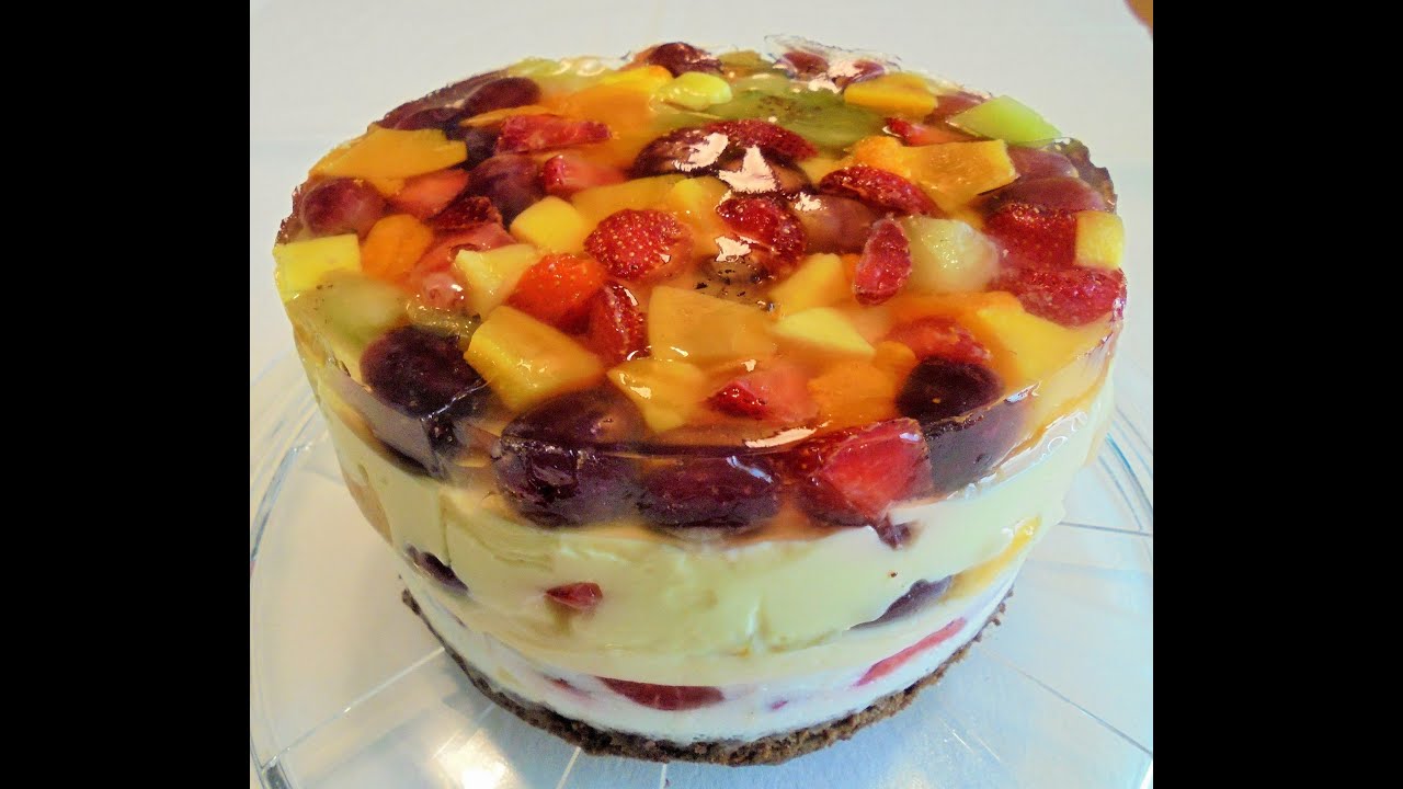 Karibische Sommertorte/CaribbeanSummerCake/Obsttorte/Tortenrezept/Exotische Fruchttorte/Kuchenrezept