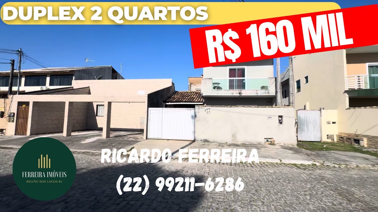 Vendo Duplex 2 Quartos no Peixe Dourado, Barra de São João | R$ 160 Mil | Direto Proprietário