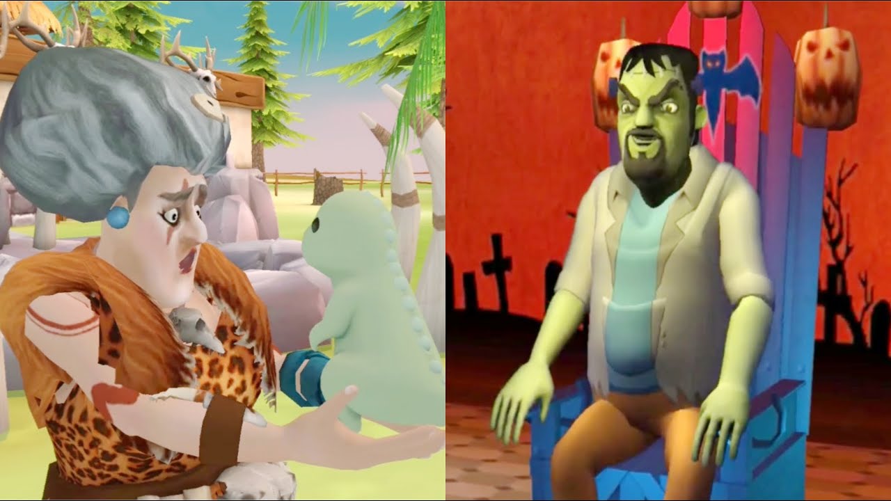 Scary Teacher Stone Age Angry Dinosaur Prank And Scary Stranger A Shocking Discovery Prank