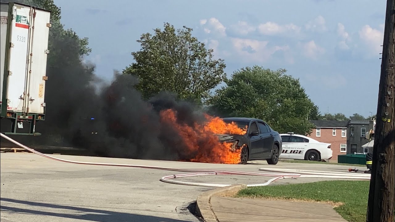 Car Fire Leedom Elementary School + Pre Arrival 7-14-22 | Ridley Township
