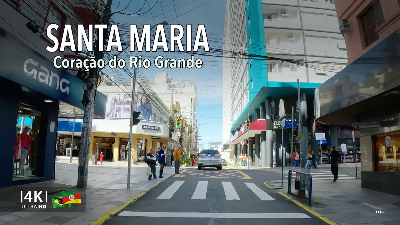 Santa Maria - Rio Grande do Sul, dirigindo por todo o centro da cidade