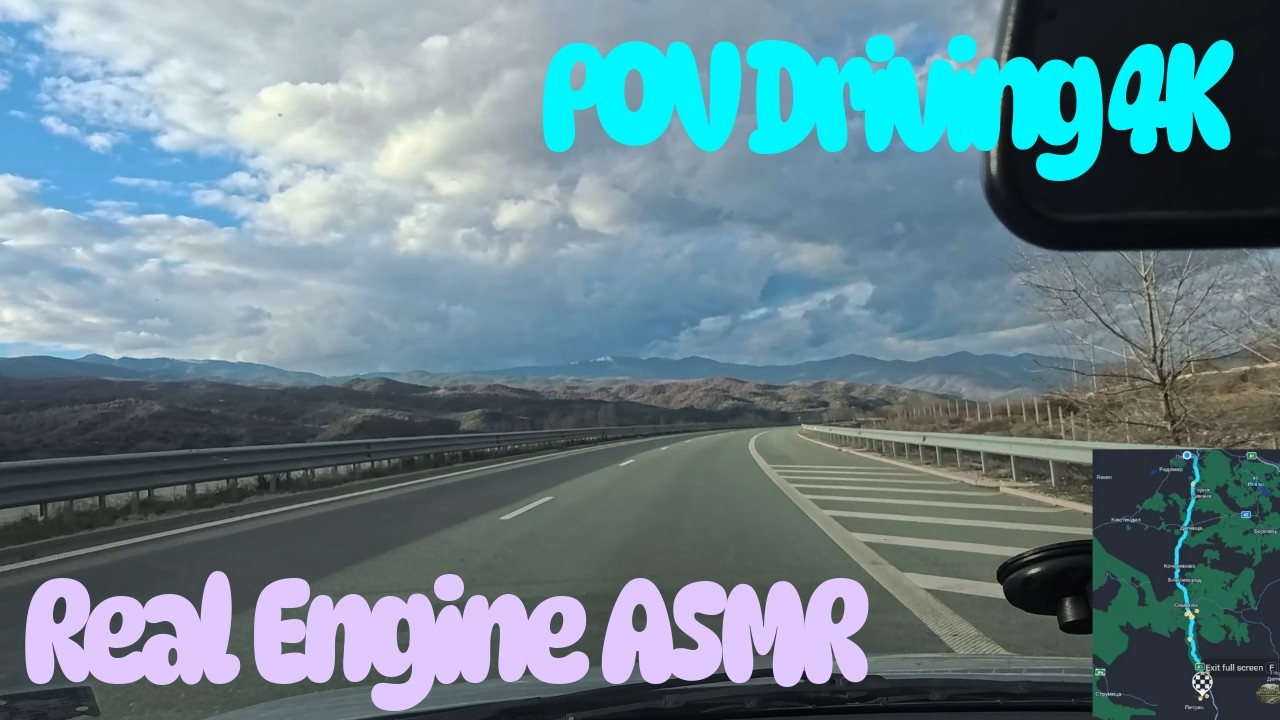 POV Driving 4K | Pernik to Rupite, Bulgaria 🇧🇬 | Real Engine & Ambient Sounds ASMR