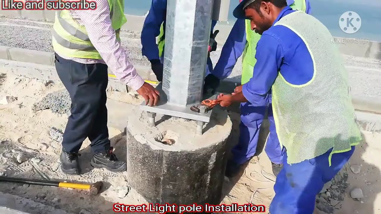 Street Light pole Installation