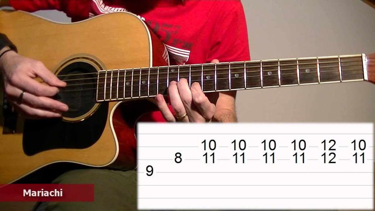 How To Play El Mariachi: Acoustic Guitar Tab Lesson TCDG